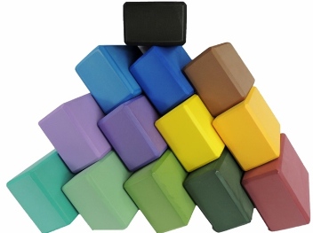 Theyogawarehouse Product Detail: Gaiam Tri Color Yoga Block, Foam