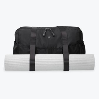 Gaiam Yoga Mat Bag Brown with Orange Interior Zip Duffle Gym Bag