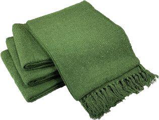 Value Set Of 4 Solid Color Cotton Yoga Blankets