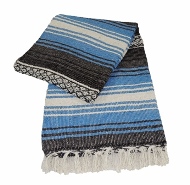 Light Blue Traditional Yoga Blankets