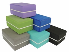 4 Inch Extra Firm Striped Yoga Block By Kakaos