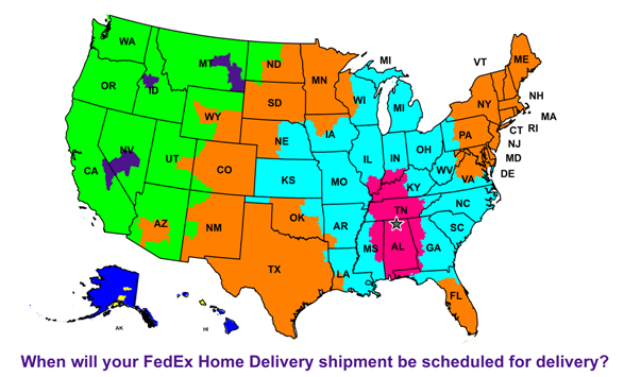 Shipping Time Map Shipping Map For Our Store